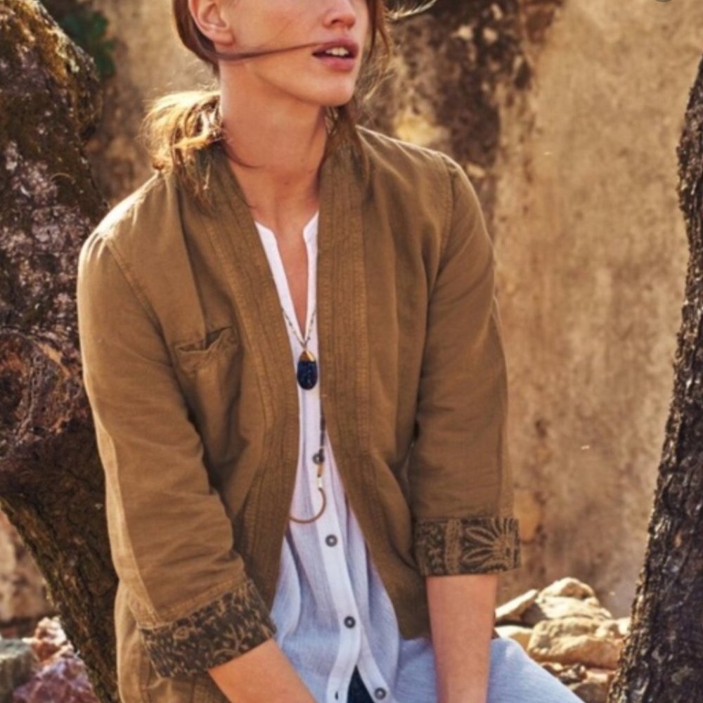 SOLD Anthropologie Hei Hei Linen Kimono Jacket, S